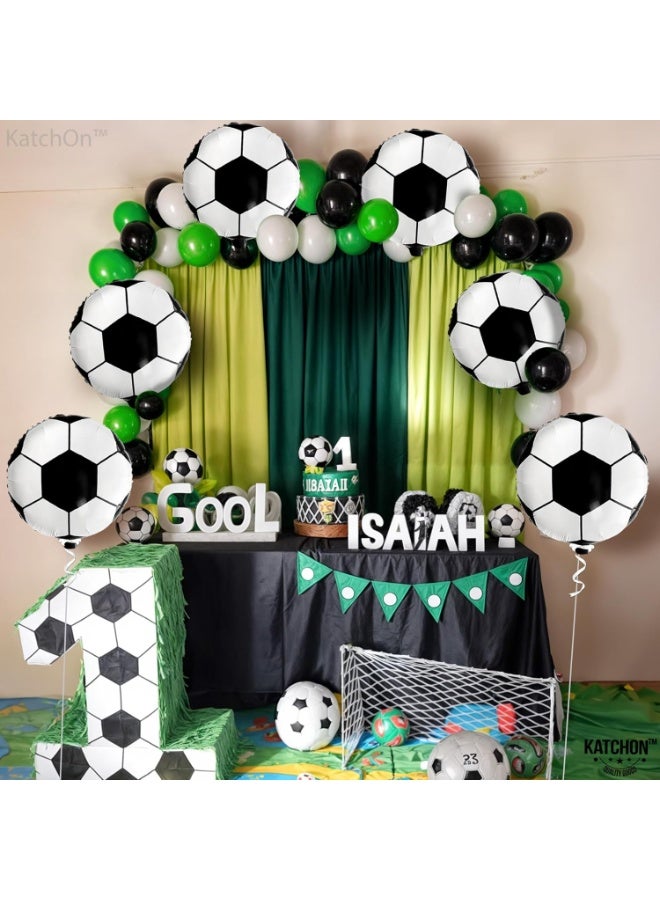 KATCHON Soccer Balloons -18 Inch Balloons | Soccer Birthday Party Decorations , Sports Themed Party Decorations | soccer decorations For Party With Black And White balloons - Image 5